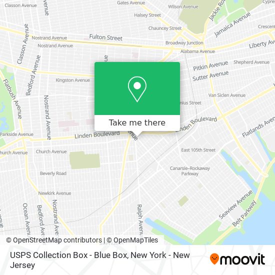 USPS Collection Box - Blue Box map