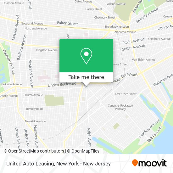 United Auto Leasing map
