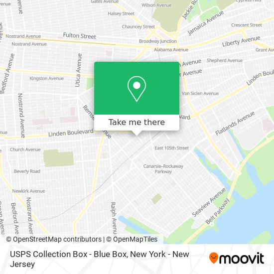 Mapa de USPS Collection Box - Blue Box