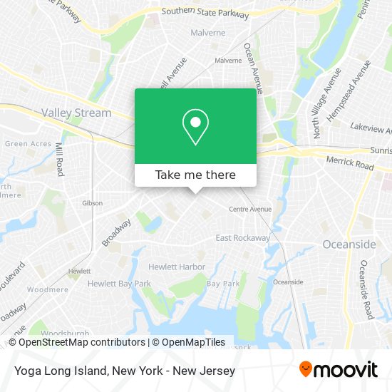 Yoga Long Island map