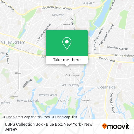 USPS Collection Box - Blue Box map