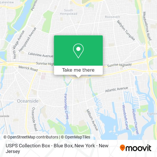 USPS Collection Box - Blue Box map