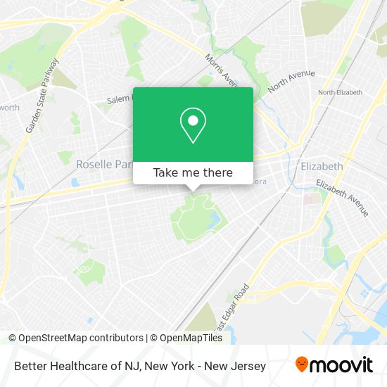 Better Healthcare of NJ map