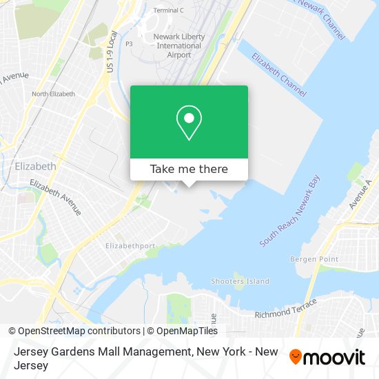 Jersey Gardens Mall Management map