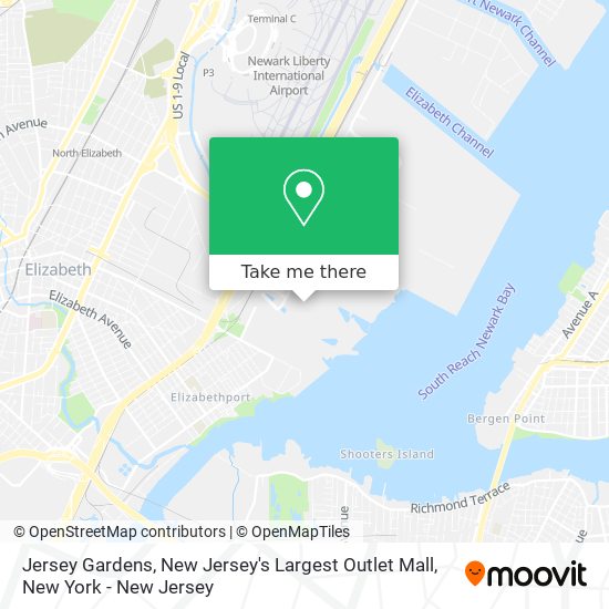 How to get to Jersey Gardens, New Jersey's Largest Outlet Mall in Elizabeth,  Nj by Bus, Subway or Train?