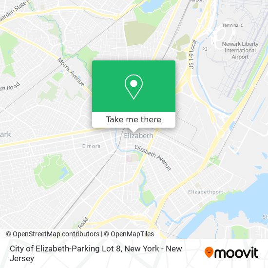 Mapa de City of Elizabeth-Parking Lot 8