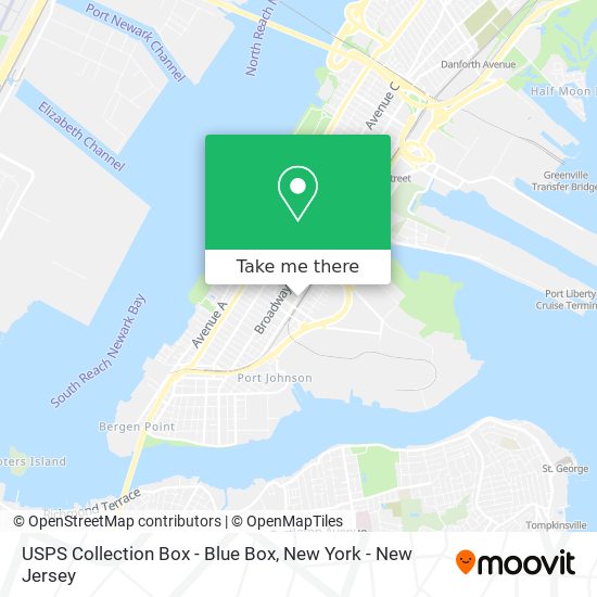 Mapa de USPS Collection Box - Blue Box