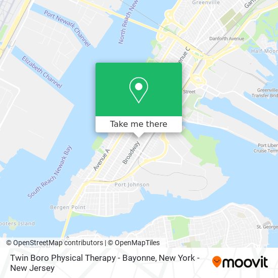 Mapa de Twin Boro Physical Therapy - Bayonne