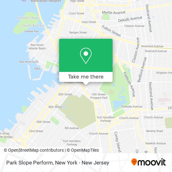 Park Slope Perform map