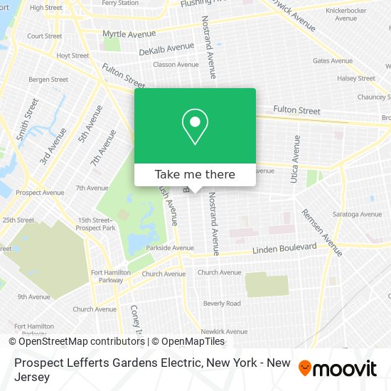 Mapa de Prospect Lefferts Gardens Electric