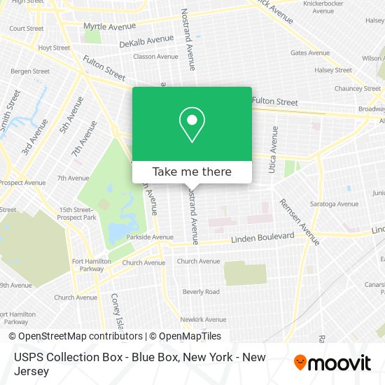 USPS Collection Box - Blue Box map