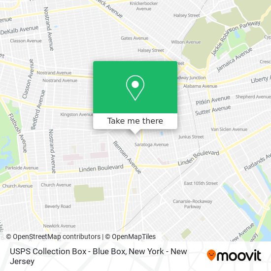 USPS Collection Box - Blue Box map