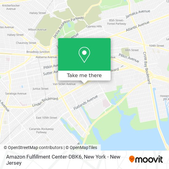 Amazon Fulfillment Center-DBK6 map