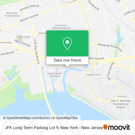 Mapa de JFK Long Term Parking Lot 9