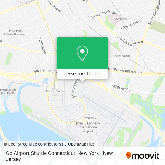 Mapa de Go Airport Shuttle Connecticut