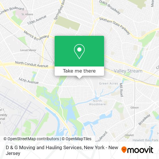 D & G Moving and Hauling Services map