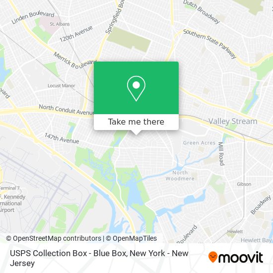 Mapa de USPS Collection Box - Blue Box