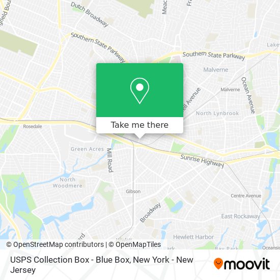 USPS Collection Box - Blue Box map