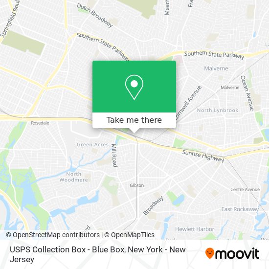 USPS Collection Box - Blue Box map