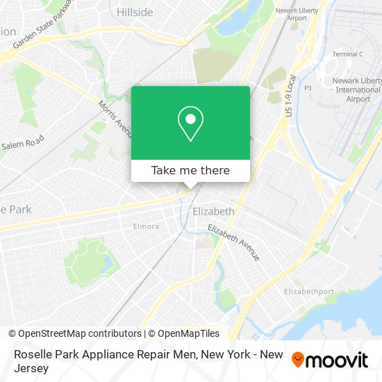 Roselle Park Appliance Repair Men map