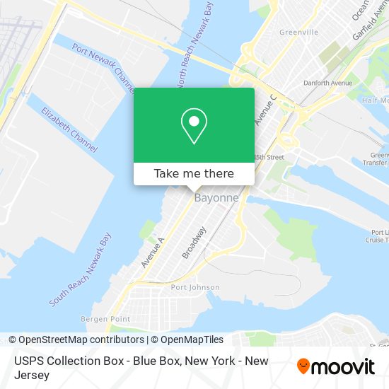 Mapa de USPS Collection Box - Blue Box