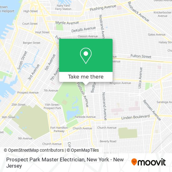 Prospect Park Master Electrician map