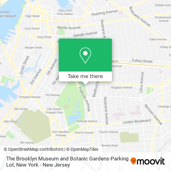 The Brooklyn Museum and Botanic Gardens-Parking Lot map