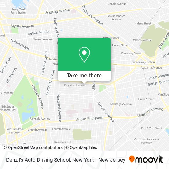 Denzil's Auto Driving School map