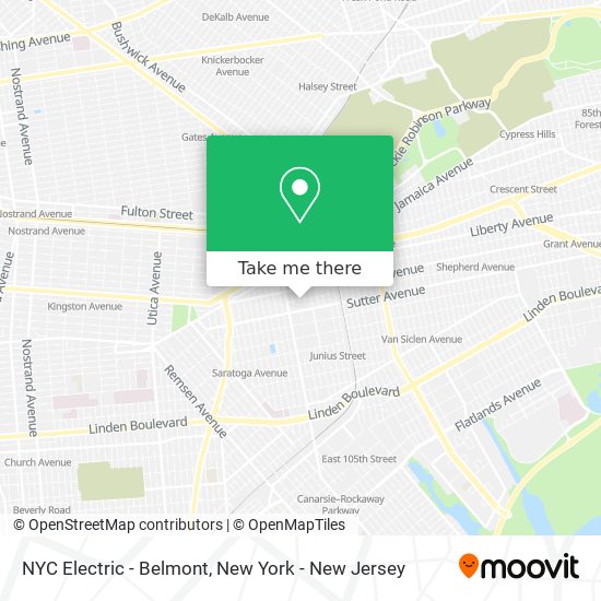 Mapa de NYC Electric - Belmont