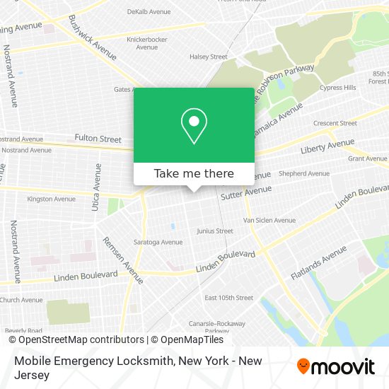 Mapa de Mobile Emergency Locksmith