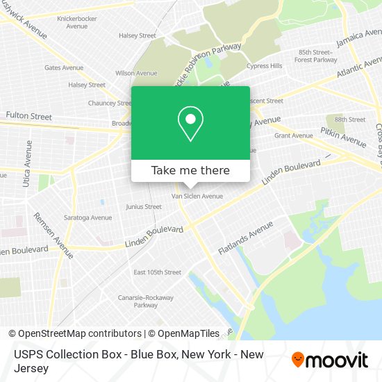 USPS Collection Box - Blue Box map