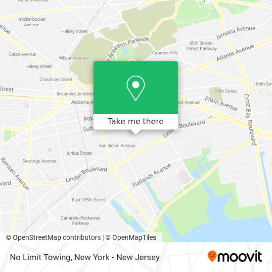 No Limit Towing map