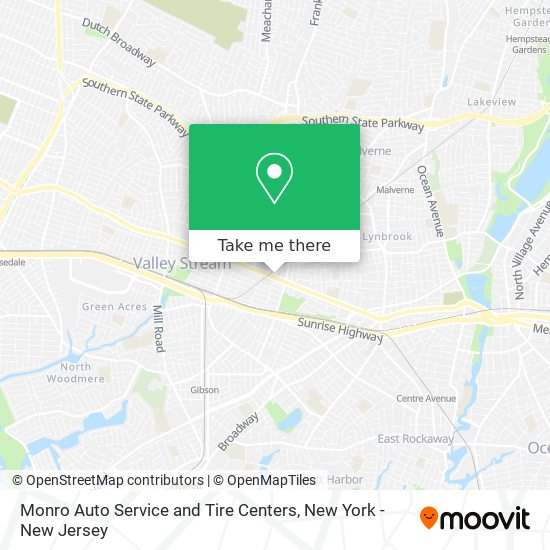 Mapa de Monro Auto Service and Tire Centers