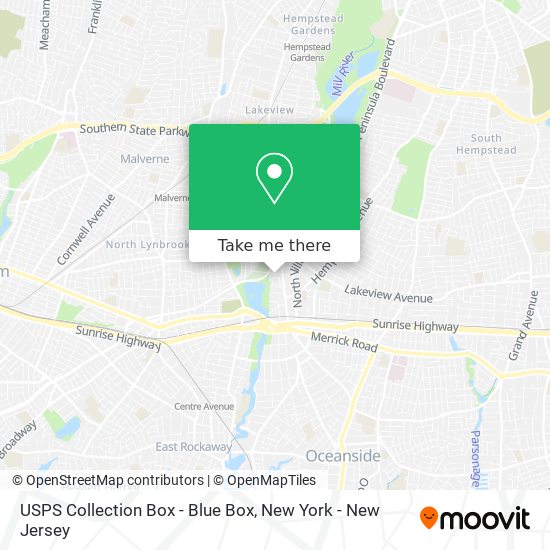 Mapa de USPS Collection Box - Blue Box