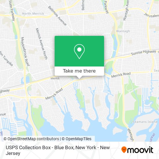 Mapa de USPS Collection Box - Blue Box