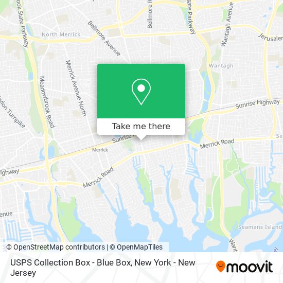 USPS Collection Box - Blue Box map