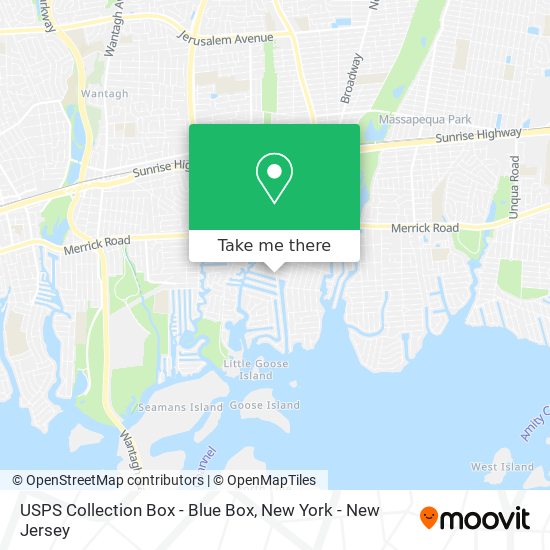 USPS Collection Box - Blue Box map