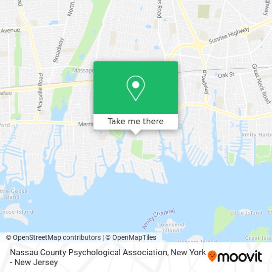 Nassau County Psychological Association map