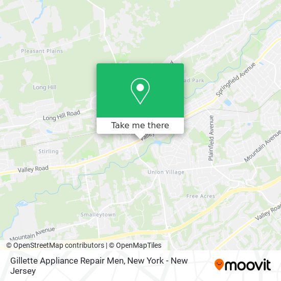 Gillette Appliance Repair Men map