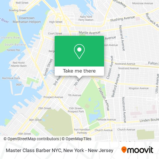 Master Class Barber NYC map