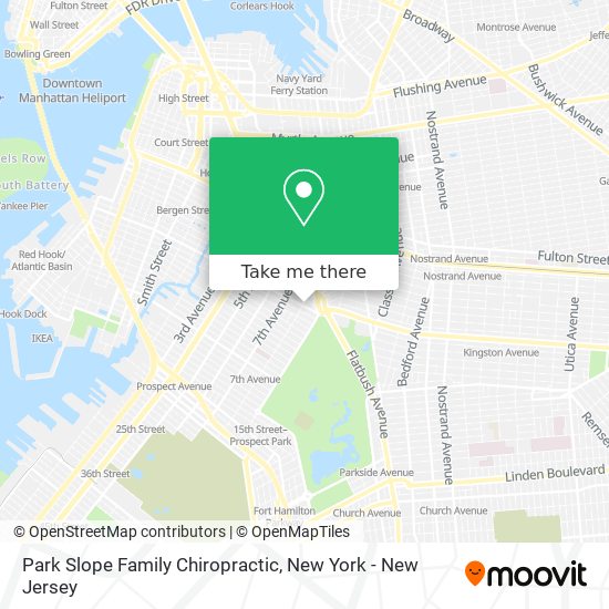 Park Slope Family Chiropractic map