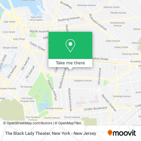 The Black Lady Theater map