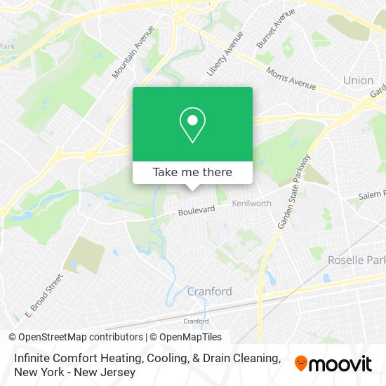 Infinite Comfort Heating, Cooling, & Drain Cleaning map