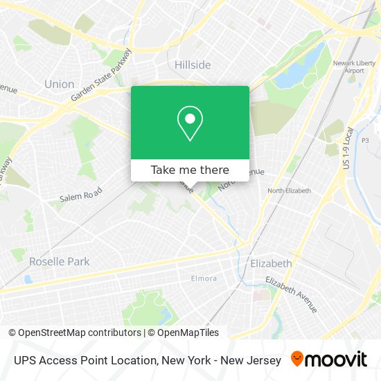 UPS Access Point Location map