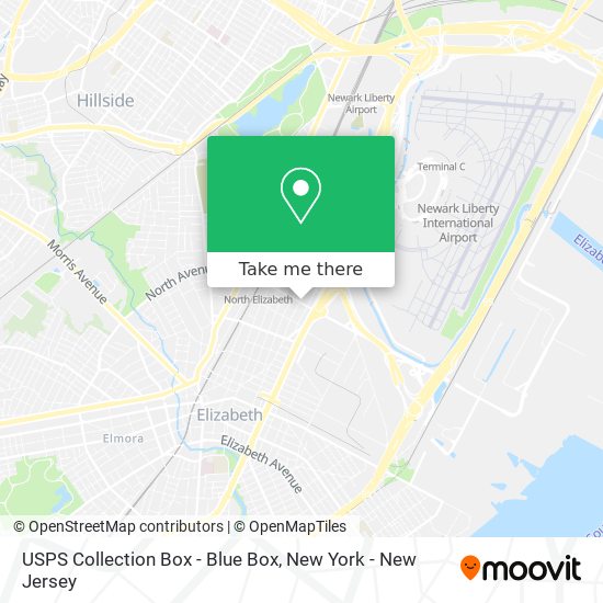 USPS Collection Box - Blue Box map