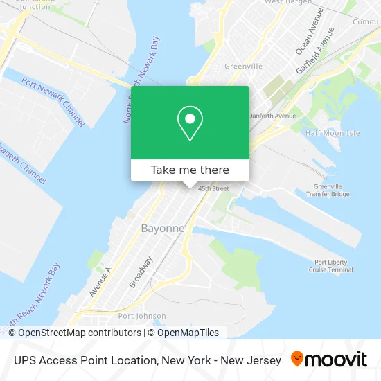 UPS Access Point Location map