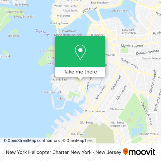 Mapa de New York Helicopter Charter