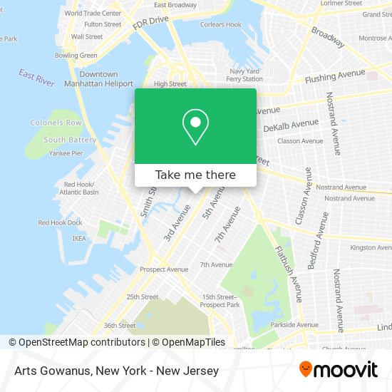 Mapa de Arts Gowanus