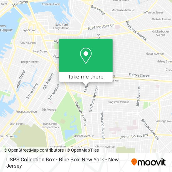 USPS Collection Box - Blue Box map