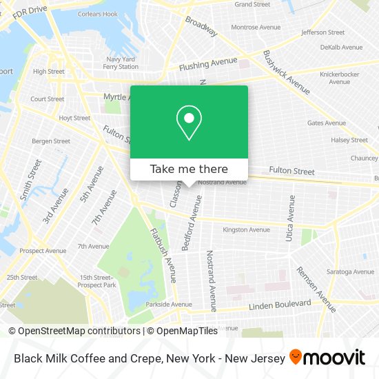 Black Milk Coffee and Crepe map